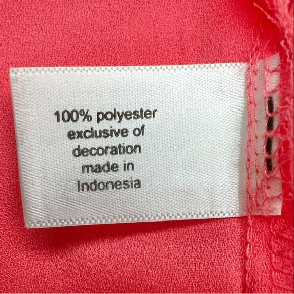 Lane Bryant Womens Coral Long Sleeve Tunic Blouse Size 26/28 Lightweight Top - Picture 7 of 8